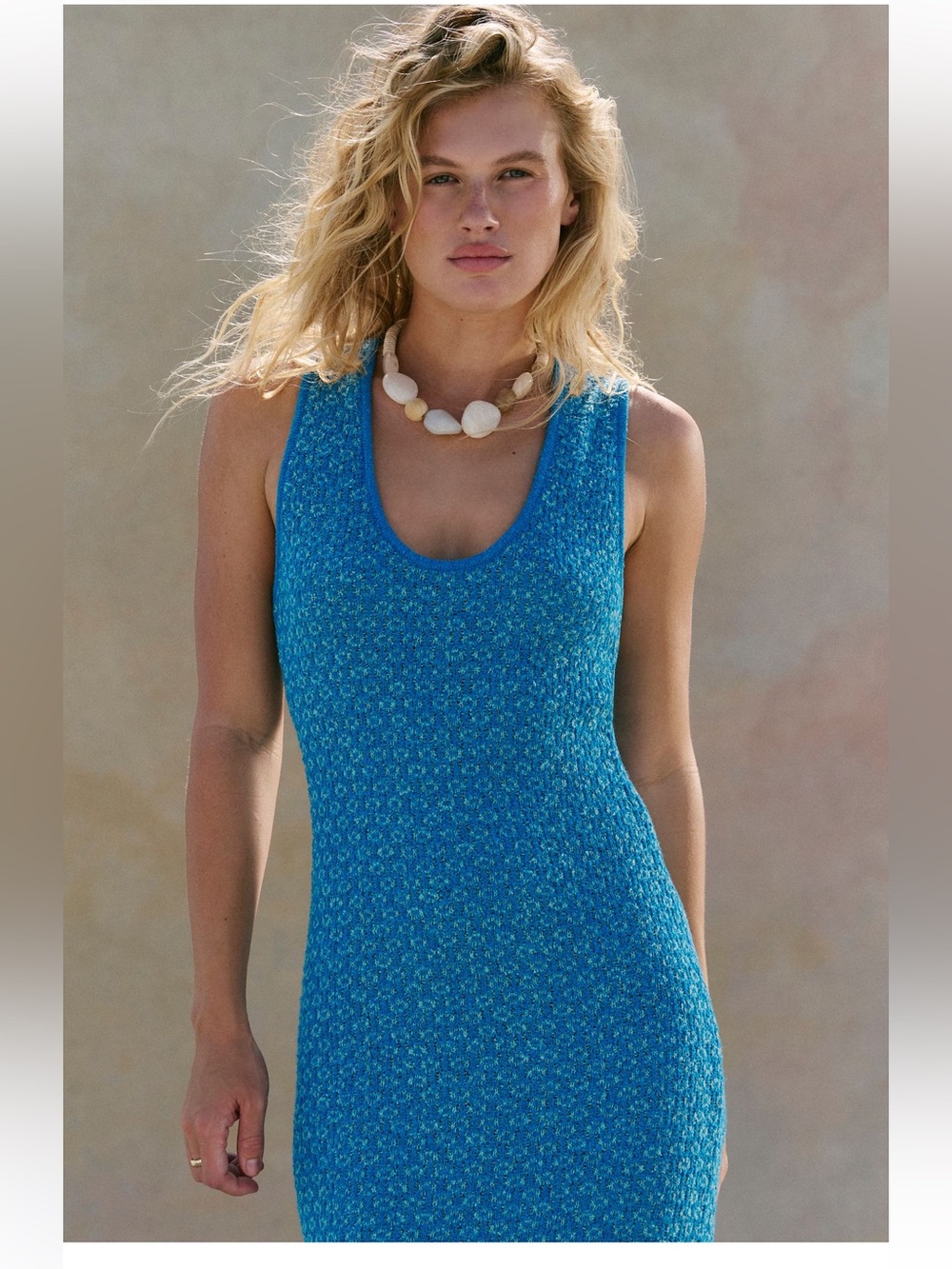 Free People Genie Sweater Midi Dress in Waterfall Bay Combo - Picture 3 of 9